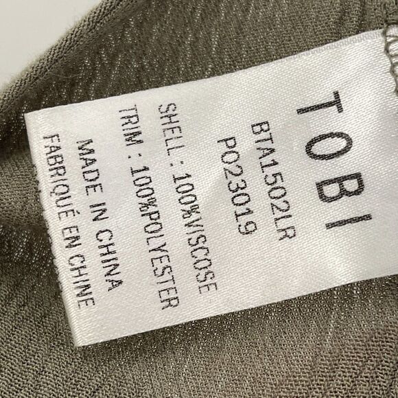 TOBI Lace Trim Halter Tank Top Olive Green - Picture 10 of 10